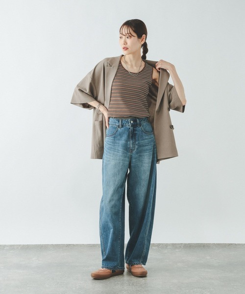 GLOBAL WORK（グローバルワーク）の「サラサラDRYクルータンク/636756（タンクトップ・レディース・オフホワイト/グレー/ブラック/ベージュ/ダークブラウン・MEDIUM/LARGE）」の19枚目の写真