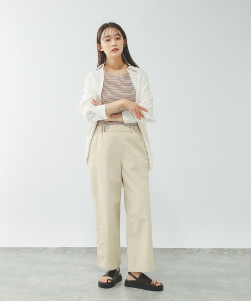 GLOBAL WORK（グローバルワーク）の「サラサラDRYクルータンク/636756（タンクトップ・レディース・オフホワイト/グレー/ブラック/ベージュ/ダークブラウン・MEDIUM/LARGE）」の22枚目の写真