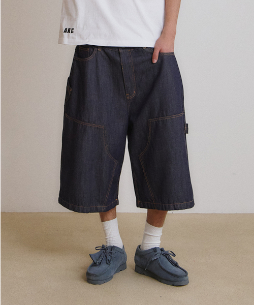 9999ARCHIVE(9999アーカイブ)の「Double Knee Bermuda Pants(その他パンツ・メンズ・ダークネイビー・2/3/1)」の1枚目の写真