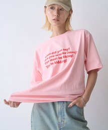 【UNISEX】【プラスサイズあり】ポコポコメッセージロゴTEE
