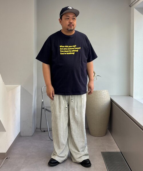 CIAOPANIC TYPY(チャオパニックティピー)の「【UNISEX】【プラスサイズあり】ポコポコメッセージロゴTEE(Tシャツ/カットソー・メンズ・グリーン/ホワイト/ピンク/サックスブルー/グレイッシュベージュ/ブラック/ネイビー/グレー・MEDIUM/LARGE/XX-LARGE)」の12枚目の写真