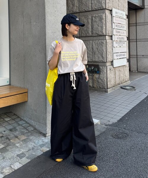 CIAOPANIC TYPY(チャオパニックティピー)の「【UNISEX】【プラスサイズあり】ポコポコメッセージロゴTEE(Tシャツ/カットソー・メンズ・グリーン/ホワイト/ピンク/サックスブルー/グレイッシュベージュ/ブラック/ネイビー/グレー・MEDIUM/LARGE/XX-LARGE)」の14枚目の写真