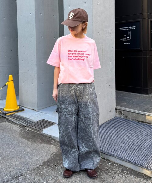 CIAOPANIC TYPY(チャオパニックティピー)の「【UNISEX】【プラスサイズあり】ポコポコメッセージロゴTEE(Tシャツ/カットソー・メンズ・グリーン/ホワイト/ピンク/サックスブルー/グレイッシュベージュ/ブラック/ネイビー/グレー・MEDIUM/LARGE/XX-LARGE)」の17枚目の写真