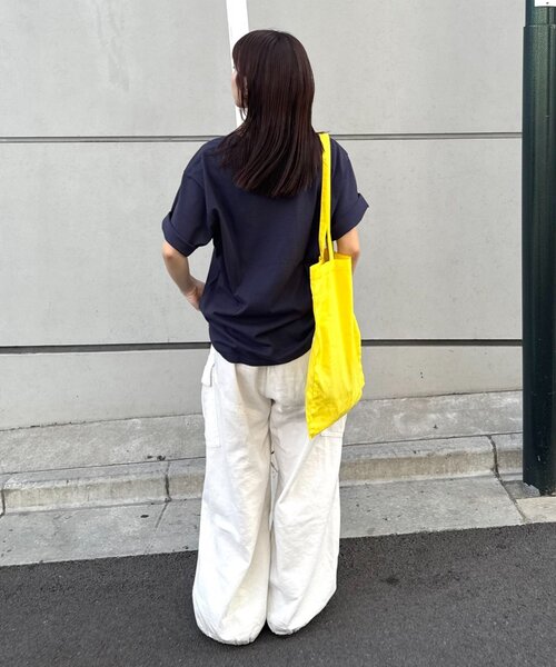 CIAOPANIC TYPY(チャオパニックティピー)の「【UNISEX】【プラスサイズあり】ポコポコメッセージロゴTEE(Tシャツ/カットソー・レディース・グリーン/ホワイト/ピンク/サックスブルー/グレイッシュベージュ/ブラック/ネイビー/グレー・MEDIUM/LARGE/XX-LARGE)」の19枚目の写真