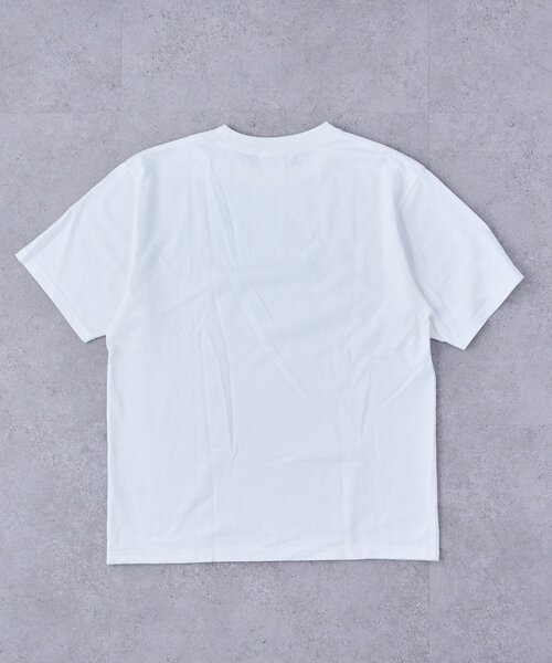 CIAOPANIC TYPY(チャオパニックティピー)の「【UNISEX】【プラスサイズあり】ポコポコメッセージロゴTEE(Tシャツ/カットソー・メンズ・グリーン/ホワイト/ピンク/サックスブルー/グレイッシュベージュ/ブラック/ネイビー/グレー・MEDIUM/LARGE/XX-LARGE)」の9枚目の写真