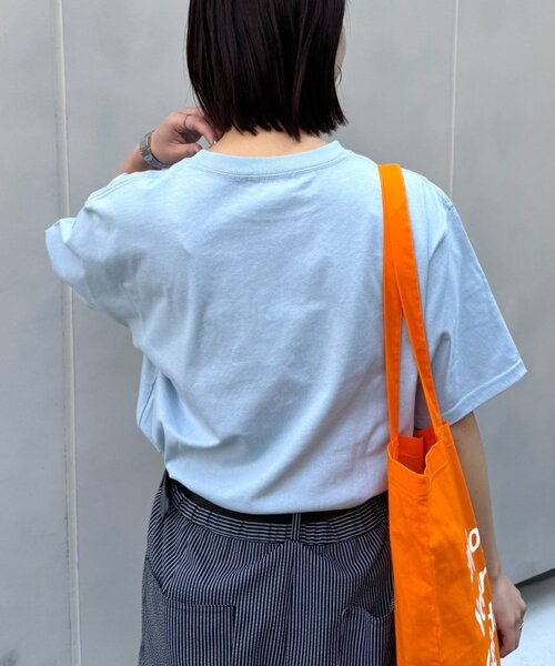 CIAOPANIC TYPY(チャオパニックティピー)の「【UNISEX】【プラスサイズあり】ポコポコメッセージロゴTEE(Tシャツ/カットソー・レディース・グリーン/ホワイト/ピンク/サックスブルー/グレイッシュベージュ/ブラック/ネイビー/グレー・MEDIUM/LARGE/XX-LARGE)」の18枚目の写真