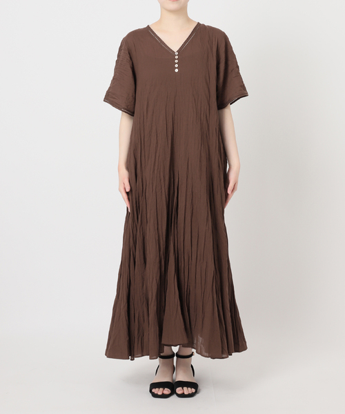 JOURNAL STANDARD relume（ジャーナルスタンダード　レリューム）の「コットンボイルクリンクルマーメイドワンピース（ワンピース・レディース・ライトブルー/ブラック/ブラウン・FREE）」の15枚目の写真