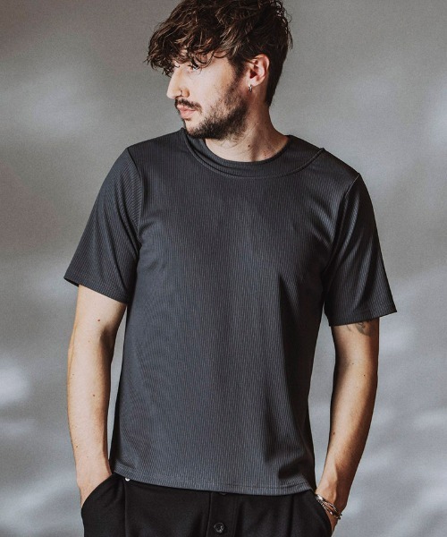 NO ID.(ノーアイディ)の「mt10455- レイヤードネックPO Tシャツ(858006-466T)(Tシャツ/カットソー・メンズ・ブラック/ホワイト/グレー・1/2)」の10枚目の写真