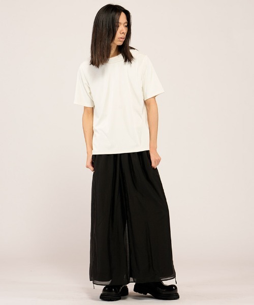 NO ID.(ノーアイディ)の「mt10455- レイヤードネックPO Tシャツ(858006-466T)(Tシャツ/カットソー・メンズ・ブラック/ホワイト/グレー・1/2)」の19枚目の写真