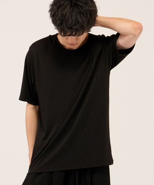 NO ID.(ノーアイディ)の「mt10455- レイヤードネックPO Tシャツ(858006-466T)(Tシャツ/カットソー・メンズ・ブラック/ホワイト/グレー・1/2)」の21枚目の写真