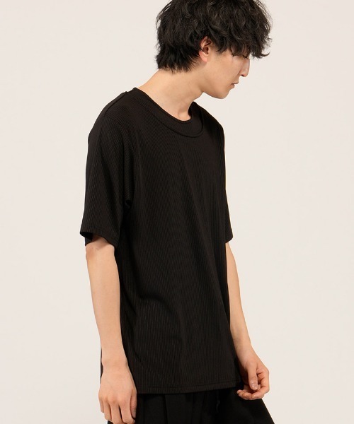 NO ID.(ノーアイディ)の「mt10455- レイヤードネックPO Tシャツ(858006-466T)(Tシャツ/カットソー・メンズ・ブラック/ホワイト/グレー・1/2)」の22枚目の写真