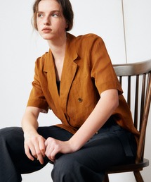 LE CIEL BLEU | シアーダブルブレステッドSSジャケット / Sheer Double Breasted SS Jacket(シャツ/ブラウス)