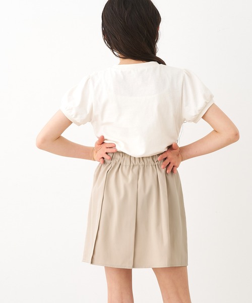 coca（coca）（コカ）の「キッズ ハートラインプリーツスカート（スカート・キッズ・ブラック/ライトベージュ・120/130/140/150）」の5枚目の写真