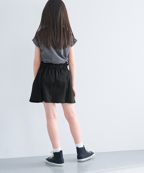 coca（coca）（コカ）の「キッズ ハートラインプリーツスカート（スカート・キッズ・ブラック/ライトベージュ・120/130/140/150）」の9枚目の写真