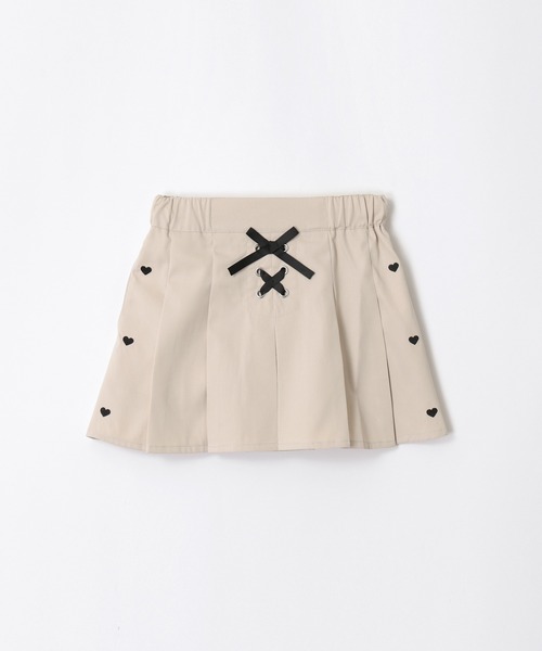 coca（coca）（コカ）の「キッズ ハートラインプリーツスカート（スカート・キッズ・ブラック/ライトベージュ・120/130/140/150）」の14枚目の写真