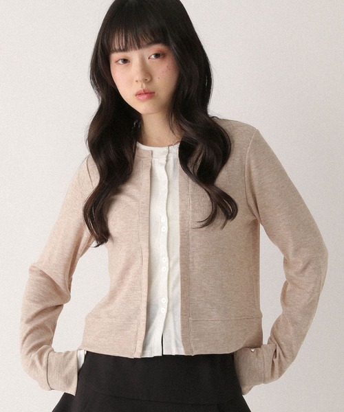 Heather(ヘザー)の「配色ドッキングカットソー 664027(Tシャツ/カットソー・レディース・ベージュ/ブラック/グレー・FREE)」の3枚目の写真