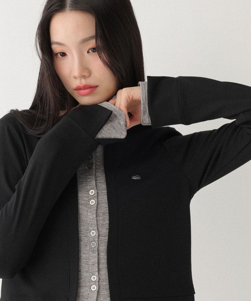 Heather(ヘザー)の「配色ドッキングカットソー 664027(Tシャツ/カットソー・レディース・ベージュ/ブラック/グレー・FREE)」の4枚目の写真