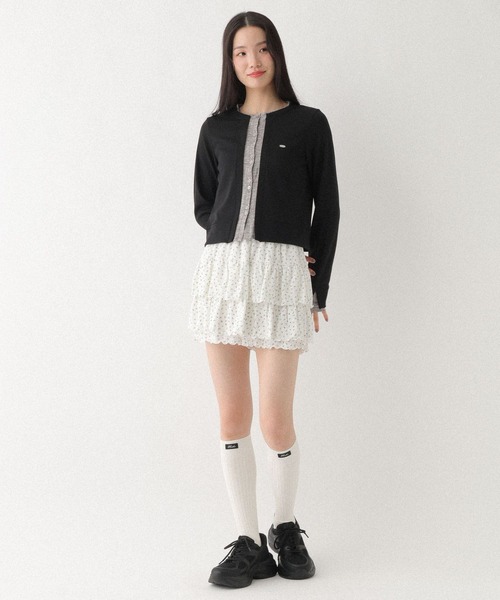 Heather(ヘザー)の「配色ドッキングカットソー 664027(Tシャツ/カットソー・レディース・ベージュ/ブラック/グレー・FREE)」の6枚目の写真