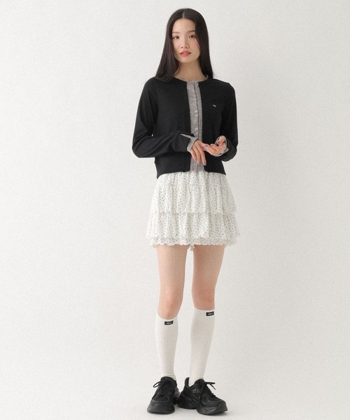 Heather(ヘザー)の「配色ドッキングカットソー 664027(Tシャツ/カットソー・レディース・ベージュ/ブラック/グレー・FREE)」の7枚目の写真