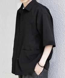 SHIPS any:〈撥水/軽量/ストレッチ〉SOLOTEX(R) シアサッカー キャンプポケット シャツ◇
