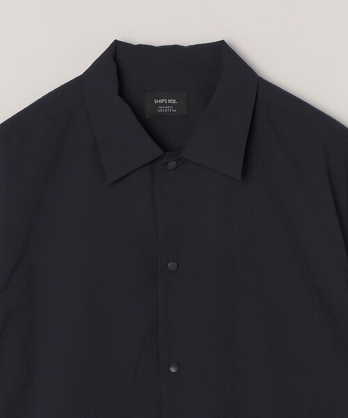 SHIPS any(シップス エニィ)の「SHIPS any:〈撥水/軽量/ストレッチ〉SOLOTEX(R) シアサッカー キャンプポケット シャツ◇(シャツ/ブラウス・メンズ・チャコールグレー/ブラック/ダークブルー/ネイビー/キャメル・SMALL/LARGE/MEDIUM)」の8枚目の写真