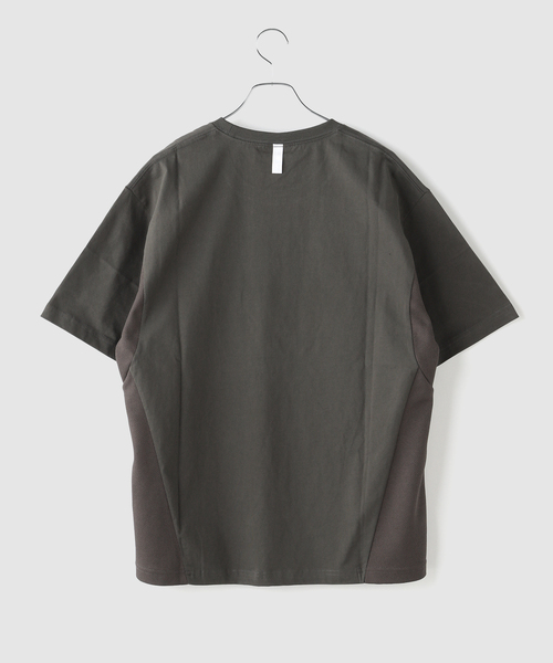 NOMANUAL（NOMANUAL）の「NOMANUAL/ノーマニュアル W.B T-SHIRT（Tシャツ/カットソー・メンズ・チャコールグレー/ブラック・MEDIUM/LARGE）」の3枚目の写真