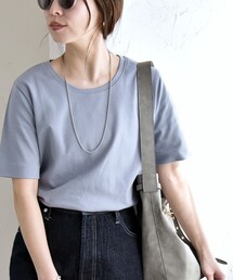 quaranciel | quaranciel:〈接触冷感/汗染み防止加工/洗濯機可能〉ベーシック コンパクト TEE(Tシャツ/カットソー)