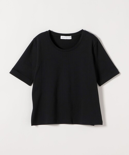 quaranciel(カランシエル)の「quaranciel:〈接触冷感/汗染み防止加工/洗濯機可能〉ベーシック コンパクト TEE(Tシャツ/カットソー・レディース・ブルー/ライトブルー/ブラック/ホワイト/グレー系その他・38/40)」の9枚目の写真