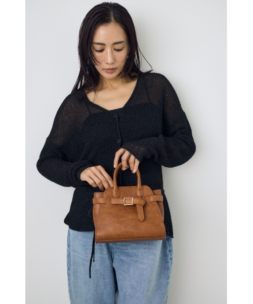 AZUL by moussy(アズールバイマウジー)の「メタルパーツベルトミニバッグ(ショルダーバッグ・レディース・キャメル/ブラック・FREE)」の14枚目の写真