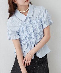 mystic | シャーリングシェイプシャツ(シャツ/ブラウス)