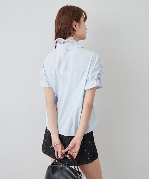 mystic(ミスティック)の「シャーリングシェイプシャツ(シャツ/ブラウス・レディース・ブラック/オフホワイト/アイボリー/ブルー・FREE)」の19枚目の写真