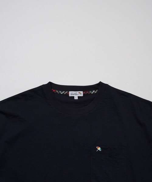 Arnold Palmer(アーノルドパーマー)の「カットサッカー スピンドル Tシャツ(Tシャツ/カットソー・メンズ・アイボリー/ネイビー/ダークベージュ・L/M/LL)」の11枚目の写真