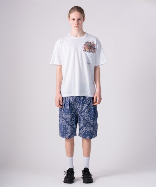 rehacer（レアセル）の「rehacer TEE : Botanical Pocket TEE / ボタニカル ポケット T-shirt（Tシャツ/カットソー・メンズ・ホワイト/ブラック・SMALL/MEDIUM/LARGE/X-LARGE）」の8枚目の写真