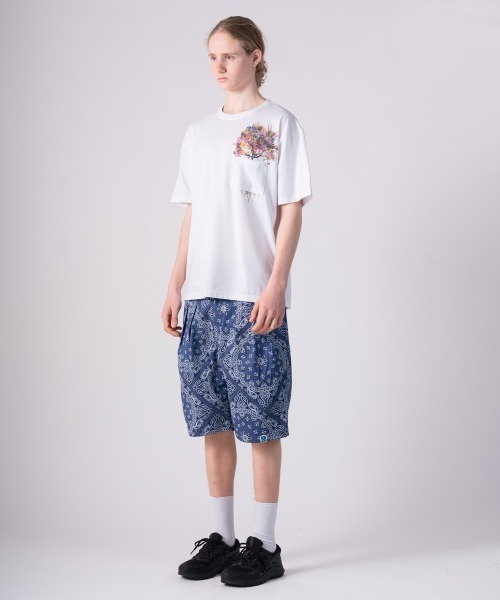 rehacer（レアセル）の「rehacer TEE : Botanical Pocket TEE / ボタニカル ポケット T-shirt（Tシャツ/カットソー・メンズ・ホワイト/ブラック・SMALL/MEDIUM/LARGE/X-LARGE）」の9枚目の写真