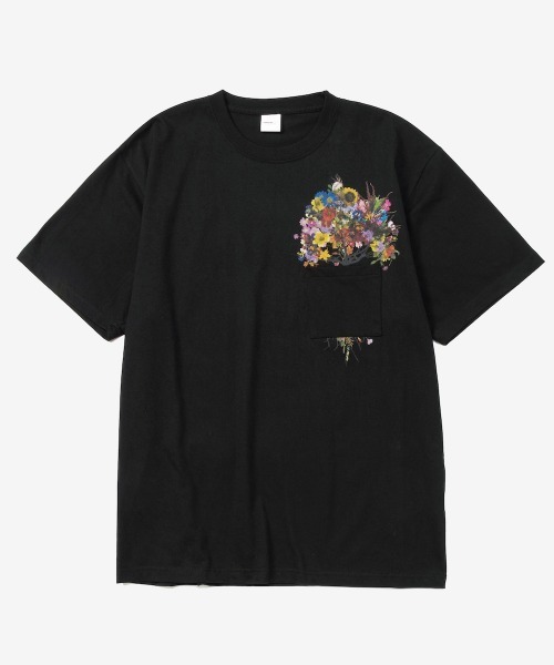 rehacer（レアセル）の「rehacer TEE : Botanical Pocket TEE / ボタニカル ポケット T-shirt（Tシャツ/カットソー・メンズ・ホワイト/ブラック・SMALL/MEDIUM/LARGE/X-LARGE）」の15枚目の写真