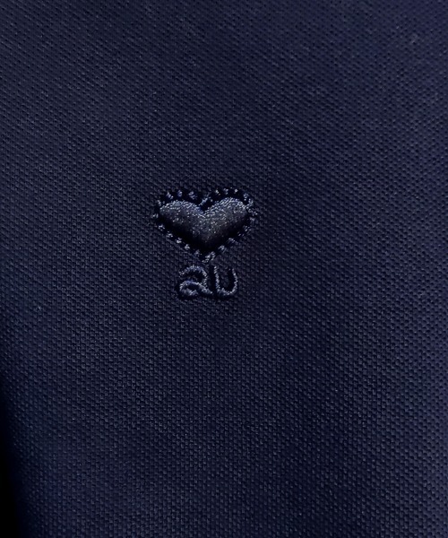 ONEP STAR（ワンピスター）の「刺繍ロゴ配色リブポロシャツ（ポロシャツ・レディース・ネイビー・X-LARGE/LARGE/MEDIUM）」の3枚目の写真
