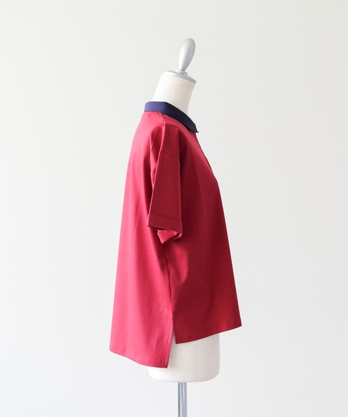 DOLLUPOOPS(ドールアップウップス)の「Contrast Polo Top(配色ポロトップス)(ポロシャツ・レディース・イエロー/ミント/レッド/ブラック・FREE)」の7枚目の写真