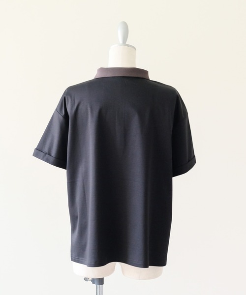DOLLUPOOPS(ドールアップウップス)の「Contrast Polo Top(配色ポロトップス)(ポロシャツ・レディース・イエロー/ミント/レッド/ブラック・FREE)」の12枚目の写真