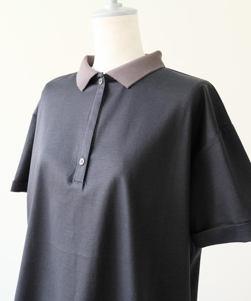 DOLLUPOOPS(ドールアップウップス)の「Contrast Polo Top(配色ポロトップス)(ポロシャツ・レディース・イエロー/ミント/レッド/ブラック・FREE)」の13枚目の写真
