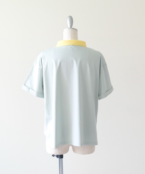 DOLLUPOOPS(ドールアップウップス)の「Contrast Polo Top(配色ポロトップス)(ポロシャツ・レディース・イエロー/ミント/レッド/ブラック・FREE)」の16枚目の写真