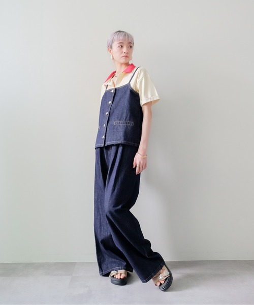 DOLLUPOOPS(ドールアップウップス)の「Contrast Polo Top(配色ポロトップス)(ポロシャツ・レディース・イエロー/ミント/レッド/ブラック・FREE)」の8枚目の写真