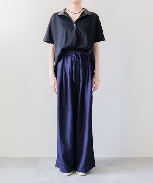 DOLLUPOOPS(ドールアップウップス)の「Contrast Polo Top(配色ポロトップス)(ポロシャツ・レディース・イエロー/ミント/レッド/ブラック・FREE)」の19枚目の写真