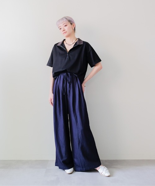 DOLLUPOOPS(ドールアップウップス)の「Contrast Polo Top(配色ポロトップス)(ポロシャツ・レディース・イエロー/ミント/レッド/ブラック・FREE)」の10枚目の写真