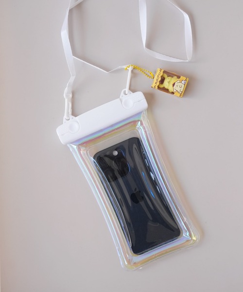 Jelly moo / ジェリームー 】 オーロラ 防水 クリア スマホポーチ
