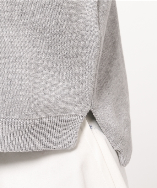 31 Sons de mode（トランテアン　ソン　ドゥ　モード）の「セットアップセッケツ配色Ｖネックプルオーバー（ニット/セーター・レディース・ベージュ/ライトグレー/サーモンピンク・36）」の9枚目の写真