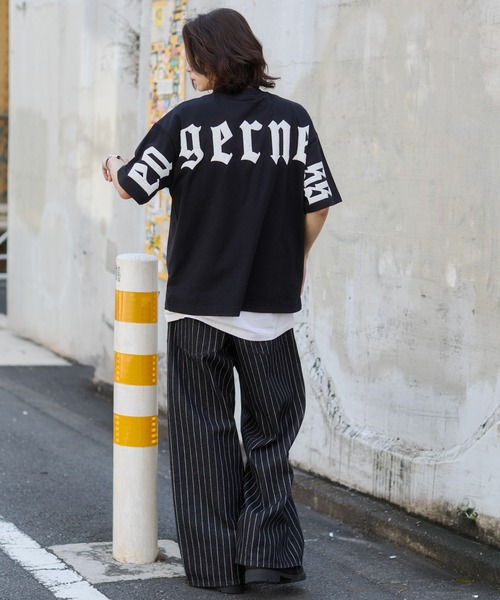 WEGO(ウィゴー)の「WEGO/【26年春夏新作】アクセ付キストレートライングラフィックT(Tシャツ/カットソー・メンズ・ブラック/ホワイト・LARGE/MEDIUM)」の6枚目の写真