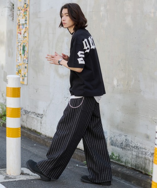 WEGO(ウィゴー)の「WEGO/【26年春夏新作】アクセ付キストレートライングラフィックT(Tシャツ/カットソー・メンズ・ブラック/ホワイト・LARGE/MEDIUM)」の22枚目の写真