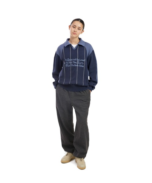 SUNLOVE（サンラブ）の「Script Knit Jersey（ニット/セーター・レディース・ネイビー/アイボリー・S/M/L）」の13枚目の写真