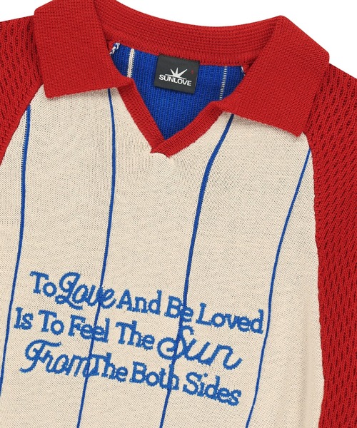 SUNLOVE（サンラブ）の「Script Knit Jersey（ニット/セーター・レディース・ネイビー/アイボリー・S/M/L）」の4枚目の写真