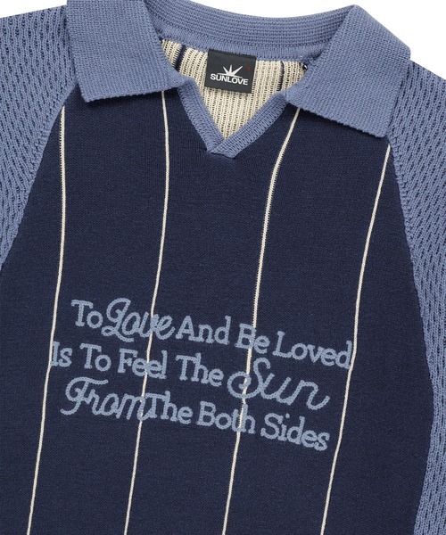 SUNLOVE（サンラブ）の「Script Knit Jersey（ニット/セーター・レディース・ネイビー/アイボリー・S/M/L）」の9枚目の写真